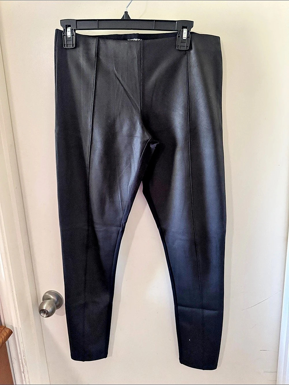 Express High Waisted Faux Leather Leggings Black Medium
